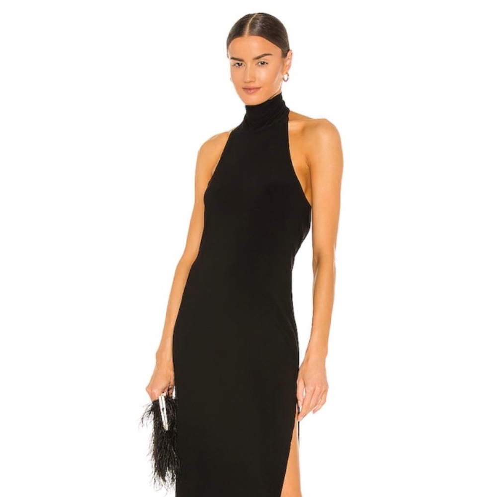 NORMA KAMALI Turtle neck dress SMALL in BLACK